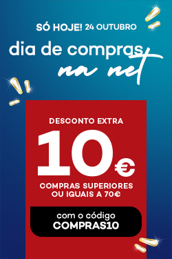 Dia de Compras na net - só hoje, 24 de outubro - desconto extra de 10€ em compras >70€ com o codigo: compras10